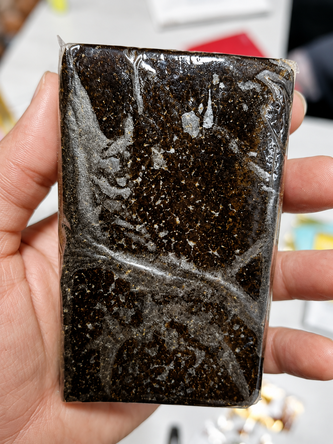 Bubble Hash showing concentrated cannabis trichomes with a natural hash texture and color