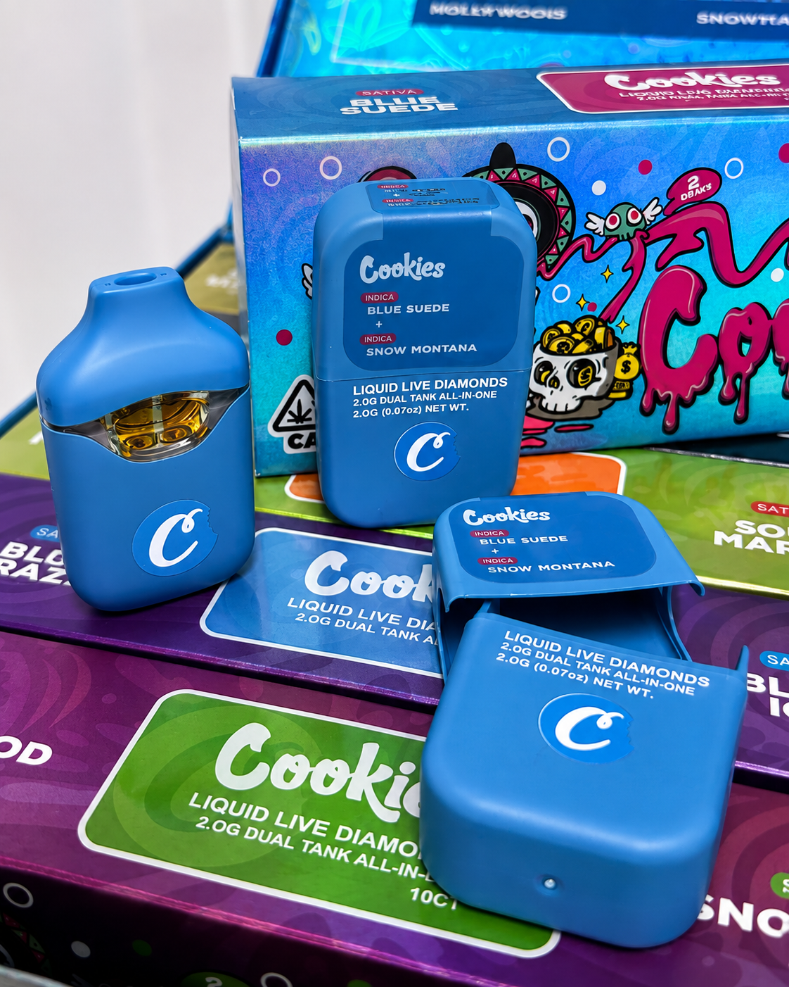 Cookies Disposable 2G Dual Tank Liquid Live Diamonds box