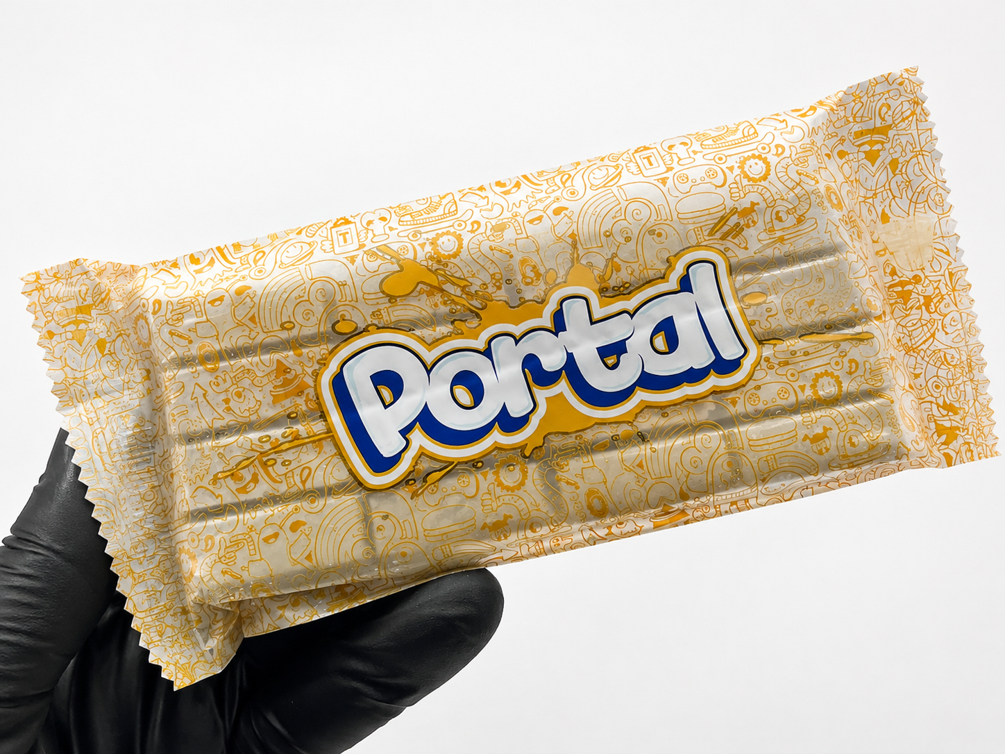 Portal Mushroom Chocolate Bars 6G collection in holographic flavor boxes